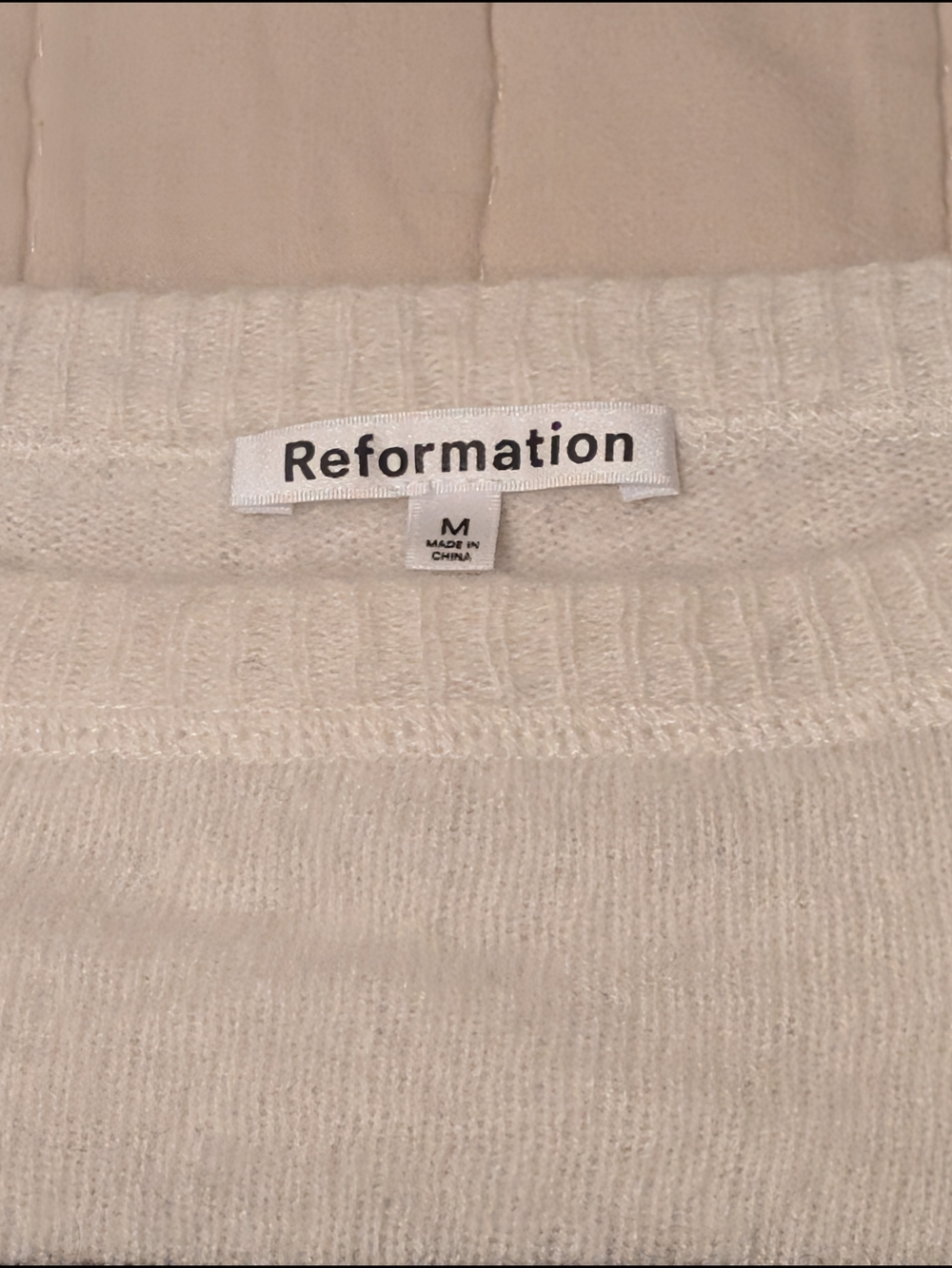 Reformation Cashmere Boyfriend Sweater, Women's Size Medium, Black White Stripea - Picture 10 of 11